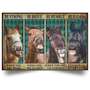 Horse Be Strong Be Brave Be Humble Be Badass Vintage Poster Funny Poster Room Home Decor