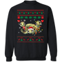 Sea Turtle Christmas Sweatshirt Wear Santa Hat Christmas Tree Light Sweatshirt Xmas Gift Ideas