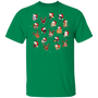 Funny Dogs Christmas T-Shirt Cute Face Dogs Santa Graphic Tee Christmas Gift For Dog Lover