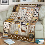 Dachshund Fleece Blanket Adorable Dogs Blanket Design Christmas Gift For Daughter