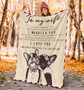 Frenchie To My Wife Fleece Blanket Cute Couple Dog Love Letter Blanket Christmas Gift For Wife