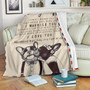 Frenchie To My Wife Fleece Blanket Cute Couple Dog Love Letter Blanket Christmas Gift For Wife