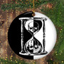 Unus Annus Split Ornament Artistic Skull Hourglass Ornament Xmas Tree Decor Unus Annus Merch