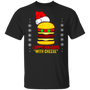 Happy Holidays With Cheese Shirt Hamburger Funny Christmas T-Shirt For Couple