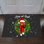 Dachshund Merry And Bright Doormat Christmas Outdoor Mat Xmas Cute Welcome Front Door Mat