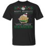 Happy Holidays With Cheese Shirt Christmas Cheeseburger T-Shirt Funny Cheese Gifts