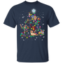 Dachshunds Christmas Tree T-Shirt Adorable Dogs Graphic Tees Xmas Presents Gifts For Dog Lovers