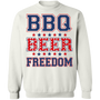 BBQ Beer Freedom Sweatshirt Gift For Grill Lovers Beer Drinkers Related Present