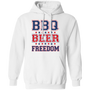 BBQ Beer Freedom Hoodie Gift For Grill Lovers Beer Drinkers Related Present