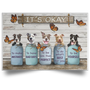Butterfly & Pitbulls It's Okay Quotes Poster Motivational Quotes Birthday Gifts For Co-Workers