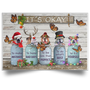 Butterfly & Bulldog Christmas It's Okay Quotes Poster Rustic Christmas Decor Inspiration Gifts