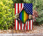 LGBT American Vintage Flag Fourth Of July Pride Colors For Indoor & Outdoor Decorative Flag