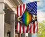LGBT American Vintage Flag Fourth Of July Pride Colors For Indoor & Outdoor Decorative Flag