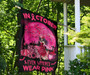 In October Even Witches Wear Pink Flag Breast Cancer Awareness Flag Halloween Gifts For Decor