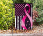 Breast Cancer Awareness Flag Pink Ribbon With Butterflies Front Yard Decor For Parents