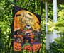 Wiener-Dogs With Pumpkins Halloween Moon Flag Happy Halloween Garden Flag Party Decorations