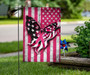 Butterfly Pink Ribbons American Flag Breast Cancer Awareness Merchandise Welcome Home Decor