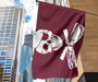 Old Row Maroon Pirate Flag Mississippi State Pirate Flag Home Decor