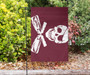Old Row Maroon Pirate Flag Mississippi State Pirate Flag Home Decor