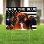 Boxer Police Dogs Back The Blue Yard Sign Thin Blue Line Law Enforcement Pride Gifts For Decor