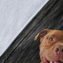 Smiling Pitbull Blanket Gifts For Dog Lover