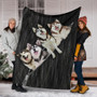 Smiling Husky Blanket Gifts For Dog Owner