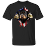 Rottweiler Inside American Flag T-Shirt 4th Of July Flag Patriotic Gift