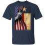 Texas Flag Inside American Flag T-Shirt 4th Of July Shirts Gift For Patriotic