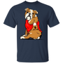 Bulldog Tattoo I Love Mom Cute Dog Shirt Mother's Day Gift