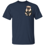 Lovely Pug 3D Shirts Inside Pocket Womens and Mens