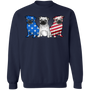 3 Pug American Flag 4th Of July Dog Lover Pug Sweater