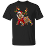 Funny Bulldog Reindeer Light Christmas T-Shirt Best Gifts For Bulldog Lover