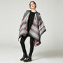 Fall Retro Stripes Poncho