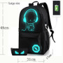 School Backpack Anime Luminous with USB Charger