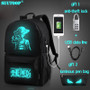 School Backpack Anime Luminous with USB Charger