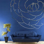 100 pcs Heart & Round Abstract Wall Mirror Stickers