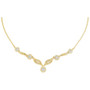 Diamond Pendant Necklace |  14kt Yellow Gold Womens Princess Diamond Cluster Luxury 18" Necklace 1 Cttw |  Splendid Jewellery