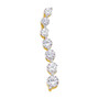 Diamond Journey Pendant |  14kt Yellow Gold Womens Round Pave-set Diamond Journey Graduated Pendant 1 Cttw |  Splendid Jewellery