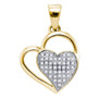 Diamond Heart & Love Symbol Pendant |  Sterling Silver Womens Round Diamond Heart Pendant 1/10 Cttw |  Splendid Jewellery