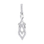 Diamond Fashion Pendant |  10kt White Gold Womens Round Diamond Fashion Pendant 1/10 Cttw |  Splendid Jewellery