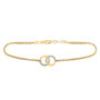 Bracelets |  10kt Yellow Gold Womens Round Diamond Linked Circle Fashion Bracelet 1/10 Cttw |  Splendid Jewellery