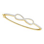 Bracelets |  10kt Yellow Gold Womens Round Diamond Infinity Love Bangle Bracelet 1/3 Cttw |  Splendid Jewellery