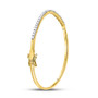 Bracelets |  14kt Yellow Gold Womens Round Diamond Bangle Bracelet 1 Cttw |  Splendid Jewellery