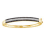 Bracelets |  14kt Yellow Gold Womens Round Black Color Enhanced Diamond Bangle Bracelet 1-3/8 Cttw |  Splendid Jewellery