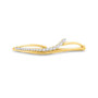 Bracelets |  14kt Yellow Gold Womens Round Diamond Graduated Journey Bangle Bracelet 1 Cttw |  Splendid Jewellery