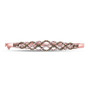 Bracelets |  10kt Rose Gold Womens Round Brown Diamond Braided Bangle Bracelet 3/4 Cttw |  Splendid Jewellery