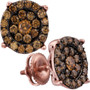 Earrings |  10kt Rose Gold Womens Round Brown Diamond Circle Flower Cluster Earrings 1 Cttw |  Splendid Jewellery