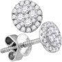 Earrings |  18kt White Gold Womens Round Diamond Convertible Dangle Earrings 3/4 Cttw |  Splendid Jewellery