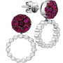 Earrings |  18kt White Gold Womens Round Ruby Diamond Convertible Dangle Earrings 2-1/4 Cttw |  Splendid Jewellery