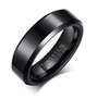 Black and Silver Tungsten Wedding Band